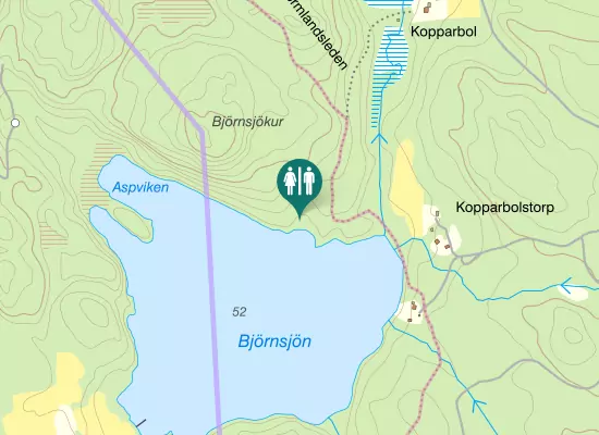 Karta over Sörmlandsleden