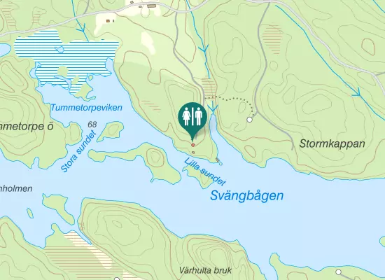 Karta over Stora Breviksvägen
