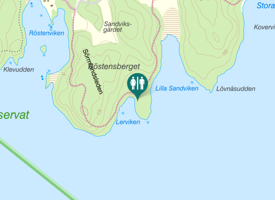 Karta over Sörmlandsleden