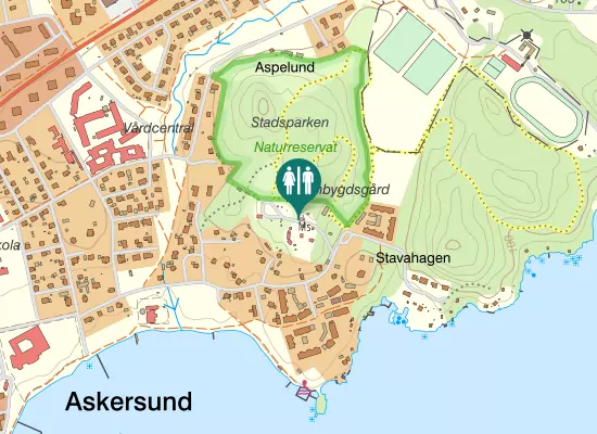 Karta över Karl Bäckgrens Väg