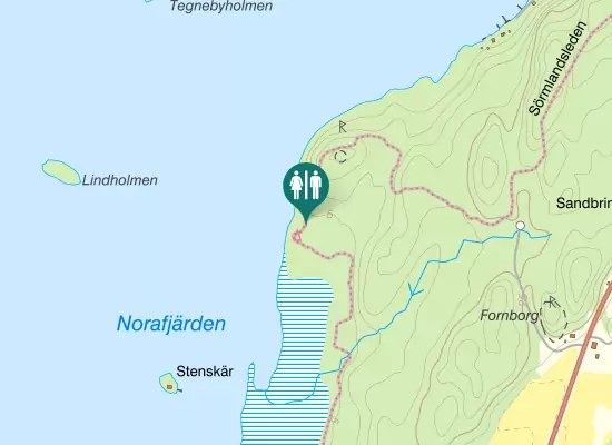 Karta over Sörmlandsleden