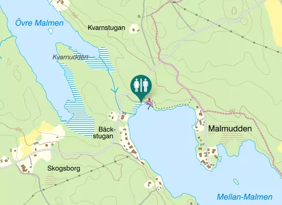 Karta över Vegersbergsvägen