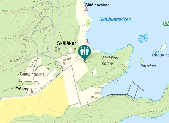 Karta over Skälåkersvägen