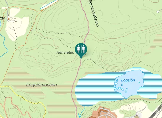 Karta over Sörmlandsleden