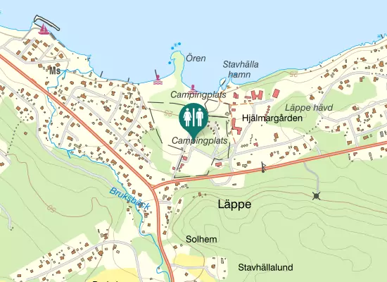 Karta over Hjälmargårdsvägen