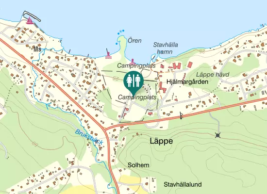 Karta over Hjälmargårdsvägen