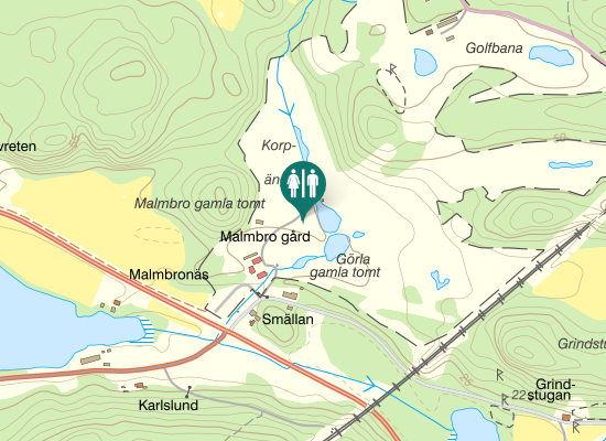 Karta over Nynäsvägen