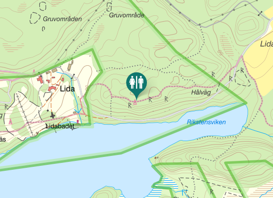 Karta över Lidavägen