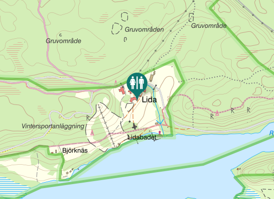 Karta over Lidavägen