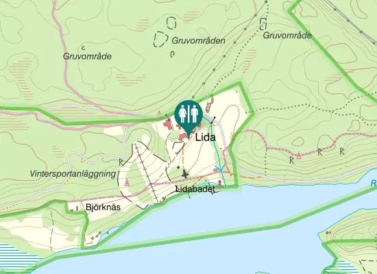 Karta over Lidavägen
