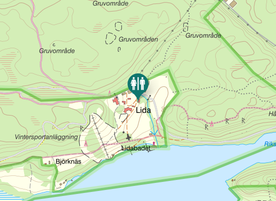 Karta over Lidavägen