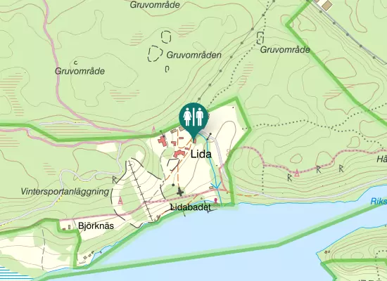 Karta over Lidavägen