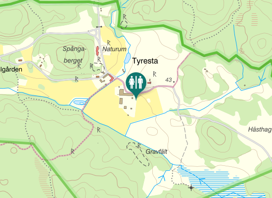 Karta over Tyrestavägen