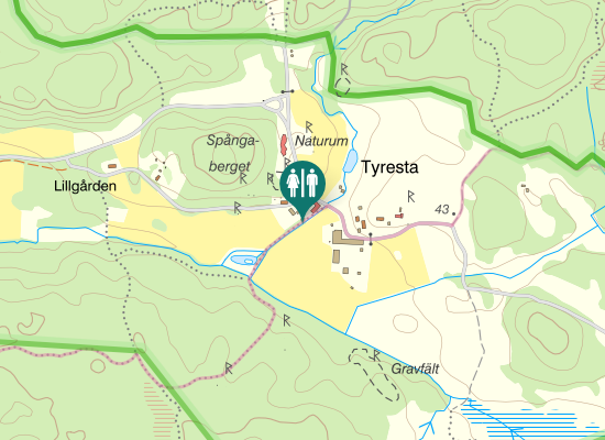 Karta over Tyrestavägen