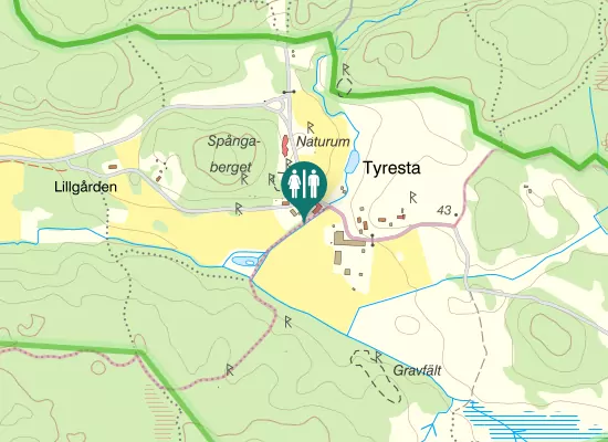 Karta over Tyrestavägen