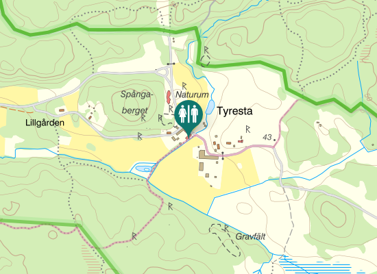 Karta over Tyrestavägen