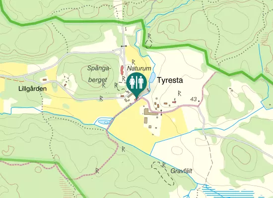 Karta over Tyrestavägen