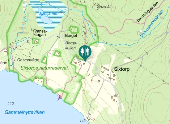 Karta over Tryggebodavägen