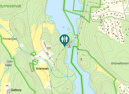 Karta över Bäckravinen