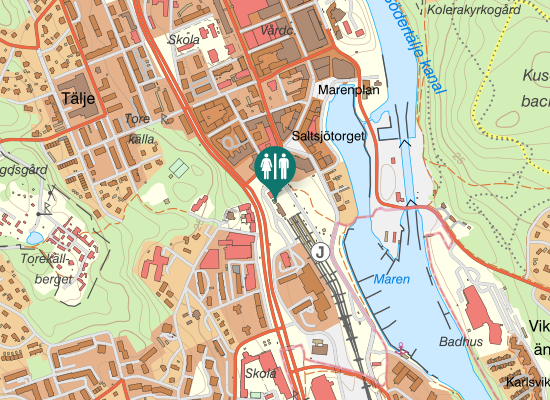 Karta over Södertälje Centralstation