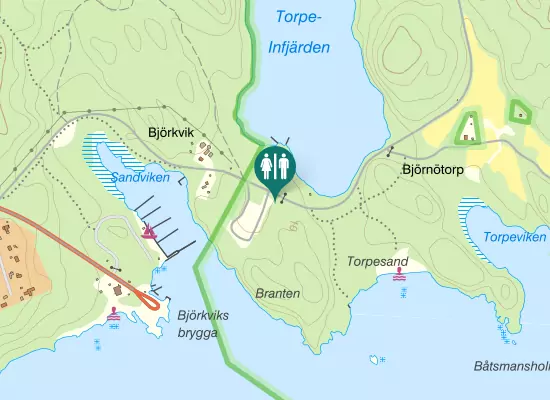 Karta over Småängsvägen