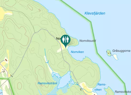 Karta over Östergårdsvägen