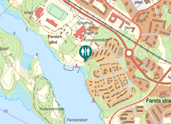 Karta över Farstagårdsvägen