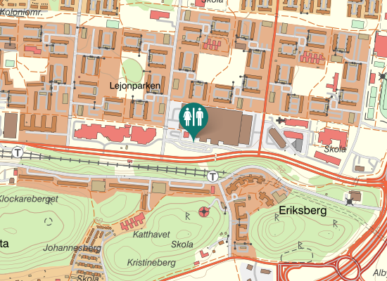 Karta över Hallundavägen