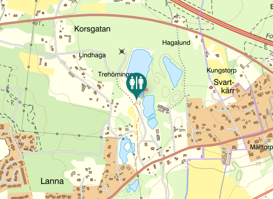 Karta över Lanna Badgruva