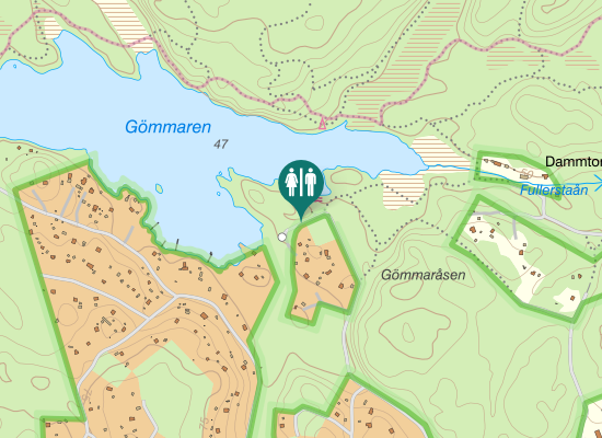 Karta over Ryttarvägen