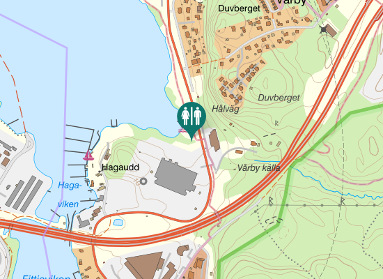 Karta over Vårby allé