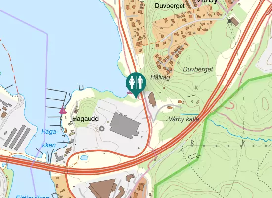 Karta over Vårby allé