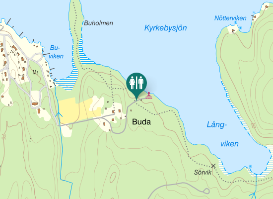 Karta over Budavägen