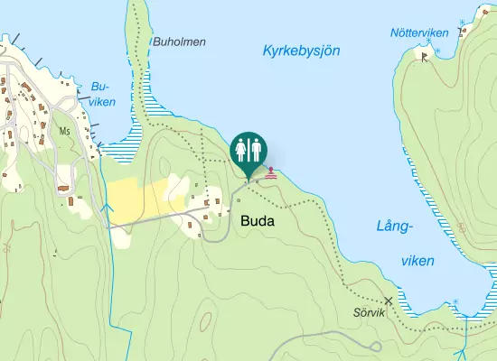Karta over Budavägen