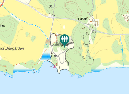 Karta over Mariefreds camping