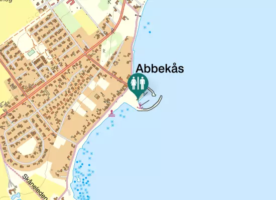 Karta over Abbekås hamn