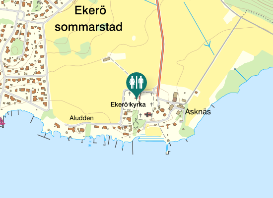Karta over Ekerö kyrkväg