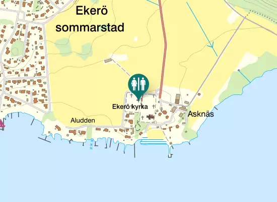 Karta over Ekerö kyrkväg