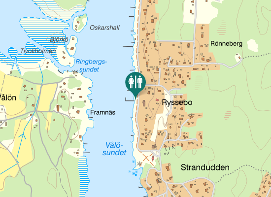 Karta over Vålösundsvägen