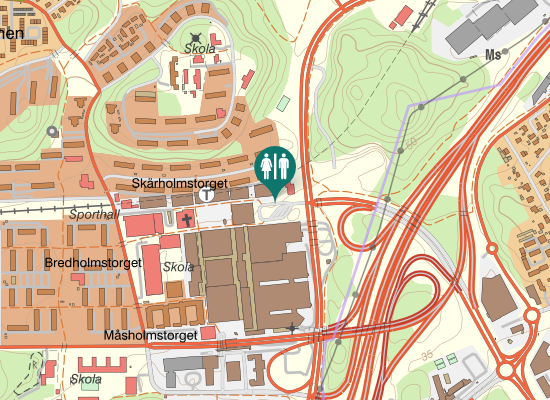 Karta over Skärholmsplan