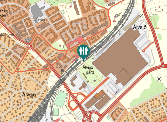 Karta över Älvsjö Broväg