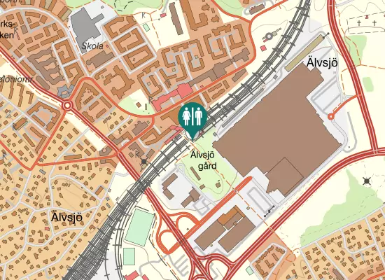 Karta över Älvsjö Broväg