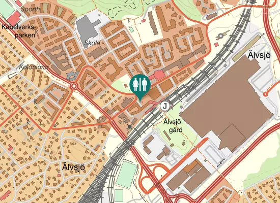 Karta over Älvsjö Torg 17A