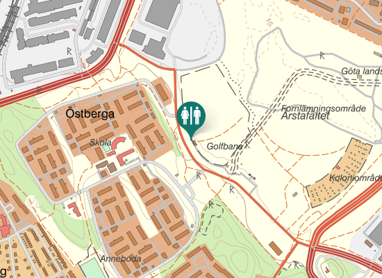 Karta över Östbergavägen