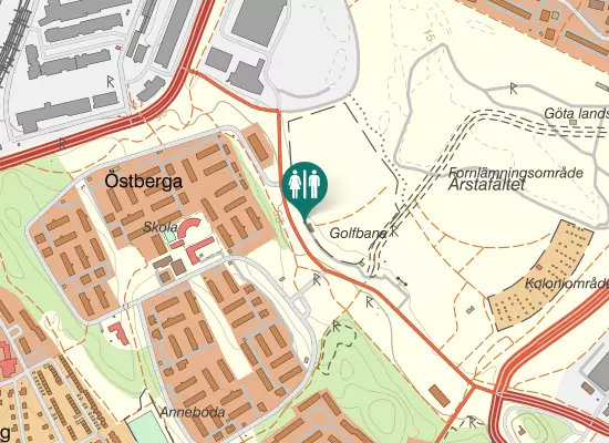 Karta över Östbergavägen