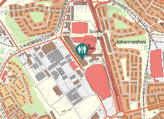 Karta över Arenatorget