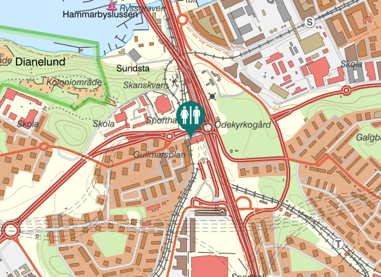 Karta över Gullmarsplan