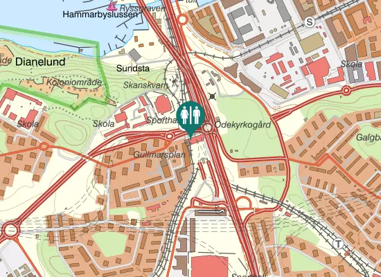 Karta over Gullmarsplan