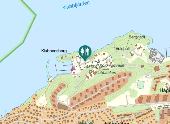 Karta over Klubbensborgsvägen
