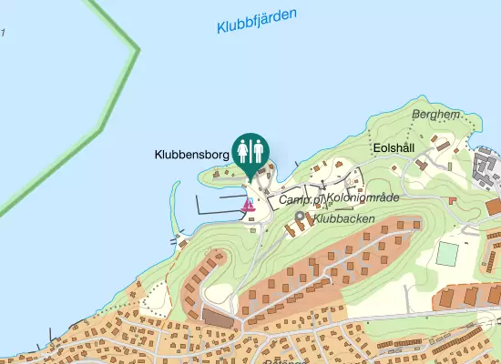 Karta over Klubbensborgsvägen
